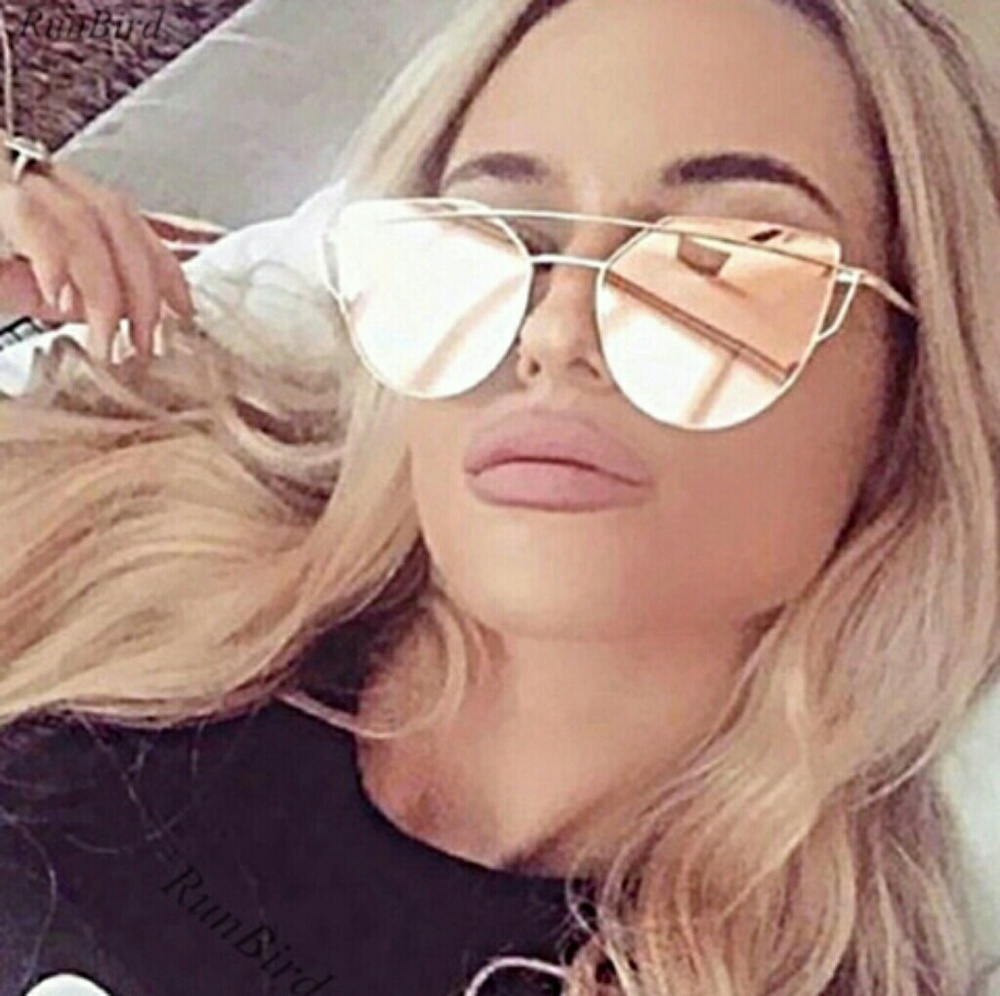 Sexy gold reflective sun glasses